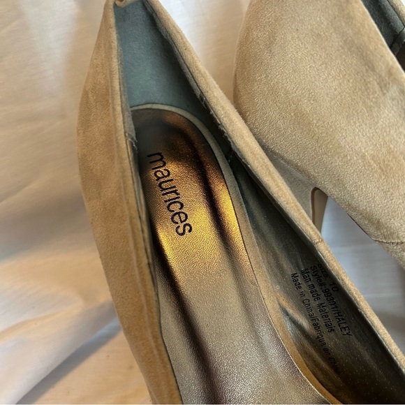 Maurices Tan Suede Platform High Heel Pumps Shoes Womens Size 10 Haley Style - Picture 4 of 6